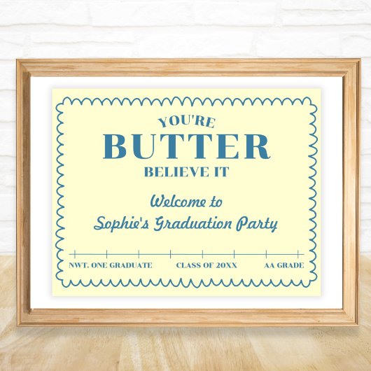 Butter Glaub es Gelbe Note AA 2026 Abschlussfeier Poster