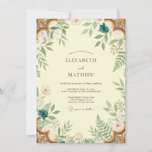 Butter Gold Farn Hochzeit Einladung