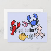 Butter got? Meeresfrüchte Postkarte (Vorne/Hinten)