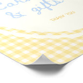 Butter-Halb-Gelb-Gingham-Karten und Geschenke Poster (Ecke)