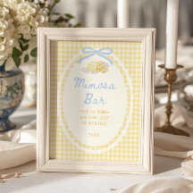 Butter-Halb-Gelb-Gingham-Mimosa-Bar