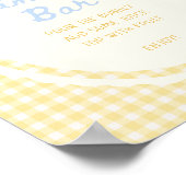 Butter-Halb-Gelb-Gingham-Mimosa-Bar Poster (Ecke)