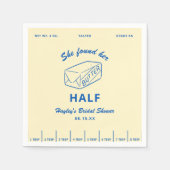 Butter Half Butter Themed Bridal Shower Serviette (Vorderseite)