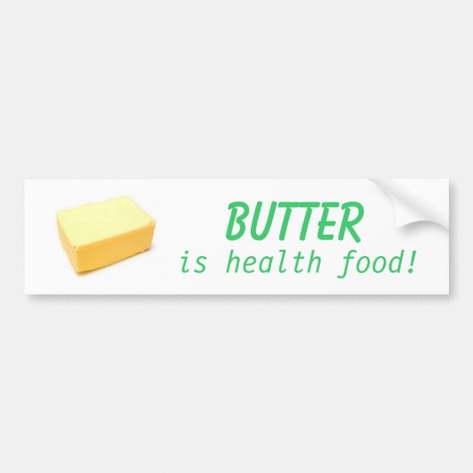 Butter ist Biokost Autoaufkleber (Vorne)