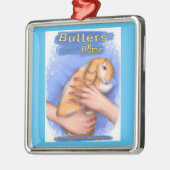 Butter kommt Zuhause-Abdeckungs-erstklassige Silbernes Ornament (Links)