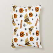 Butter, Kürbis und Spinnmuster Dekokissen (Vorderseite(Vertikal))