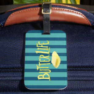 Butter Life Aquamarin Stripes BG Gepäckanhänger