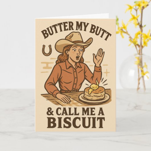 Butter Mein Hintern Karte (Gelbe Blume)