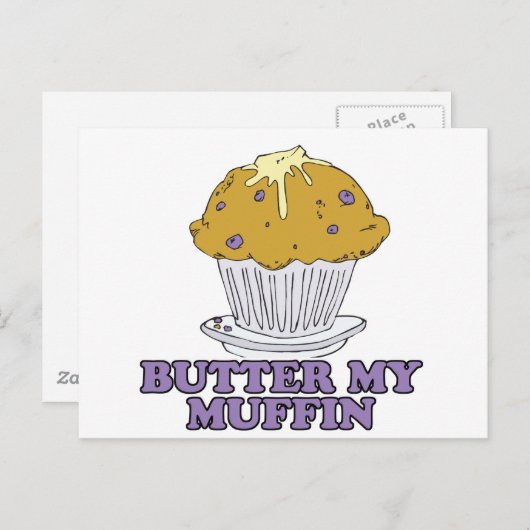 Butter mein Muffin Postkarte (Vorne/Hinten)