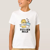 Butter Milch Funny Food Dairy Pun T-Shirt (Vorderseite)