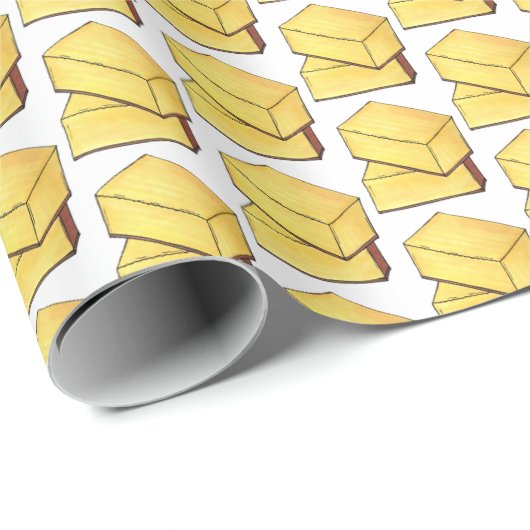 Butter Mochi Hawaii HI Hawaiian Food Dessert Geschenkpapier (Rolleneckpunkt)