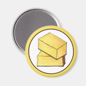 Butter Mochi Hawaii HI Hawaiian Food Dessert Magnet (Vorderseite/Rückseite)