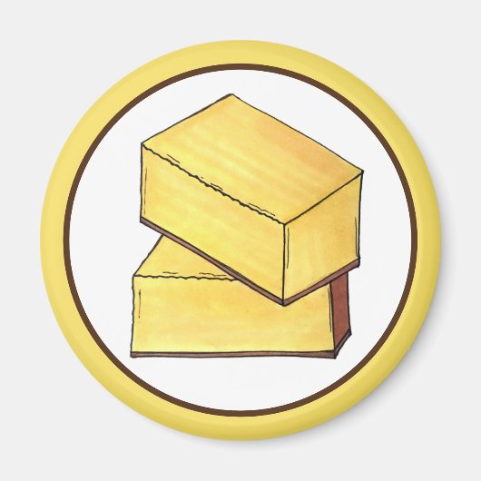 Butter Mochi Hawaii HI Hawaiian Food Dessert Magnet (Vorne)