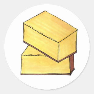 Butter Mochi Hawaii HI Hawaiian Food Dessert Runder Aufkleber