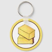 Butter Mochi Hawaii HI Hawaiian Food Dessert Schlüsselanhänger (Rückseite)