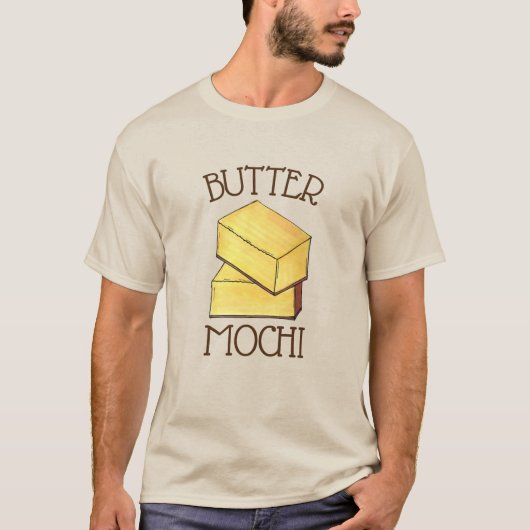 Butter Mochi Hawaii HI Hawaiian Food Dessert T-Shirt (Vorderseite)