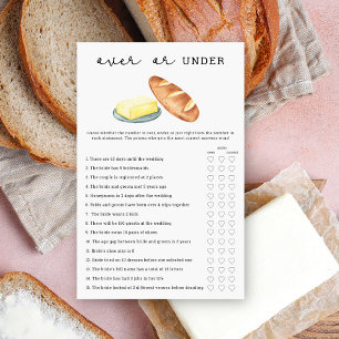 Butter - Over oder Under Brautparty