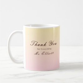 Butter Pink - Personalisierte Dankeschön-Lehrer-Ta Kaffeetasse