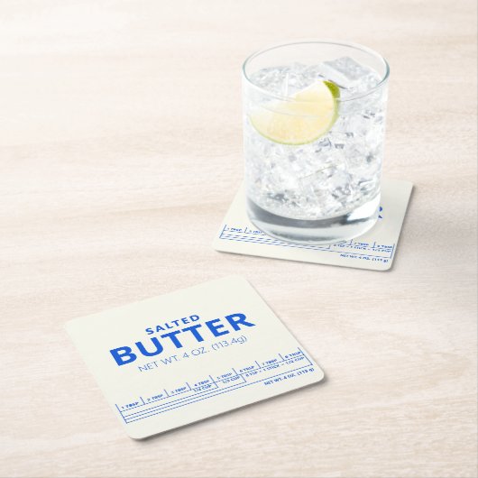 Butter Rechteckiger Pappuntersetzer (Vor Ort)