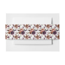 Butter Rum Burgundy Dark Lila Print Belly Bands