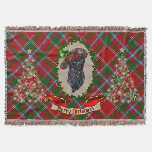 Butter Scottie Dog Christmas Decke (Vorderseite)