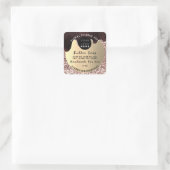 Butter Seife Kosmetik Handgemachte Tropfen Glitzer Quadratischer Aufkleber (Tasche)