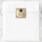 Butter Seife Kosmetik Handgemachte Tropfen Glitzer Quadratischer Aufkleber (Tasche)