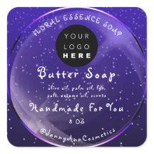 Butter Seife Kosmetik Handmade Logo Violett