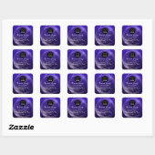 Butter Seife Kosmetik Handmade Logo Violett Quadratischer Aufkleber (Blatt)