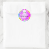 Butter Seife Kosmetik Logo Holograph Pink Makeup Runder Aufkleber (Tasche)