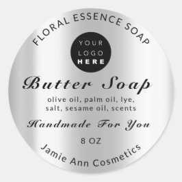 Butter-Seife Kosmetikprodukte Handgefertigte Silbe Runder Aufkleber