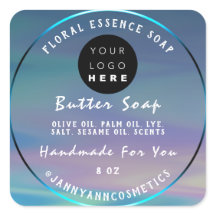 Butter Soap Kosmetik Handmade Logo Holograph