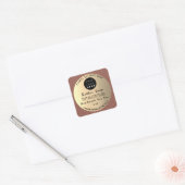Butter Soap Kosmetik Handmade Rose Gold Logo Quadratischer Aufkleber (Umschlag)