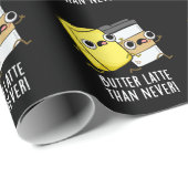 Butter spät als nie lustig Lebensmittel Puff Geschenkpapier (Rolleneckpunkt)