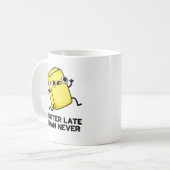 Butter spät als nie lustig Lebensmittel Puff Kaffeetasse (Vorderseite Links)