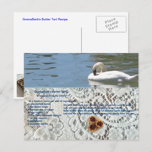 Butter Tee Rezept Postkarte (Vorne/Hinten)