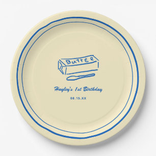 Butter-Themen-Gelbe-Butter-Geburtstagsfeier Pappteller