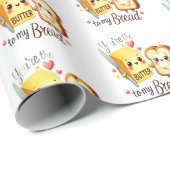 Butter To My Bread Love Gift Wrapping Paper Geschenkpapier (Rolleneckpunkt)