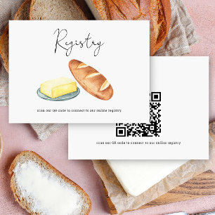 Butter Together Braut - QR-Code für Geschenkeliste Begleitkarte