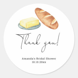 Butter Together Brautparty Vielen Dank Runder Aufkleber