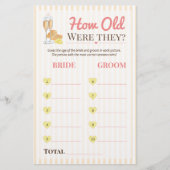 Butter Together bridal Game How Old Were They ? (Vorderseite)