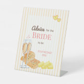 Butter Together Bridal Shower Advice For The Bride Sockelschild (Vorderseite)