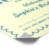 Butter Together Yellow & Blue Vintage Welcome Poster (Ecke)