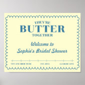 Butter Together Yellow & Blue Vintage Welcome Poster (Vorne)