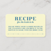 Butter Together Yellow Recipe For Bride Begleitkarte (Vorderseite)