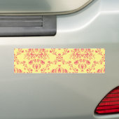 Butter und Cranberry Damask Autoaufkleber (Auf Auto)