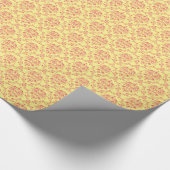 Butter und Cranberry Damask Geschenkpapier (Ecke)