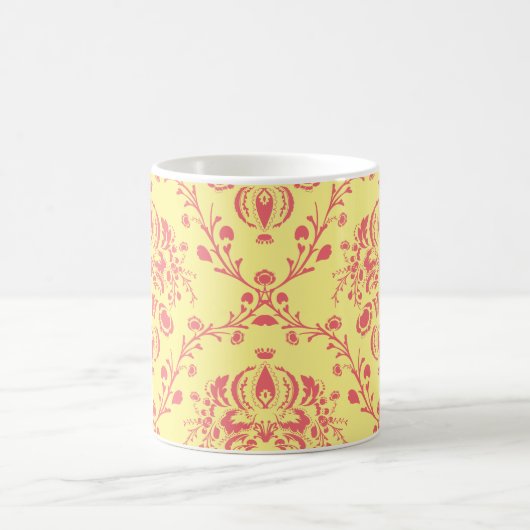 Butter und Cranberry Damask Kaffeetasse (Mittel)