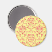 Butter und Cranberry Damask Magnet (Vorderseite/Rückseite)