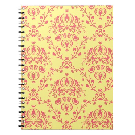 Butter und Cranberry Damask Notizblock (Vorderseite)